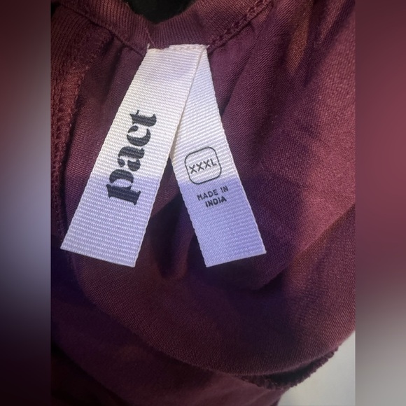 Pact Maroon Luxe Jersey Cut Out Wide Leg Jumpsuit Size XXXL - Picture 4 of 5